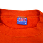 SAVVY by TRAU &amp; LOEVNER USA Made College Print Sweatshirt L Orange Cotton SYRACUSE