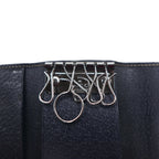 GUCCI Made in Italy Sherry Line 6-ring Key Case Navy Leather 154265 0959