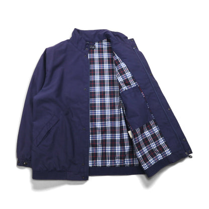 Burberrys GOLF ポルトガル製 スウィングトップ ハリントンジャケット L ネイビー ポリエステル 裏地ノバチェック