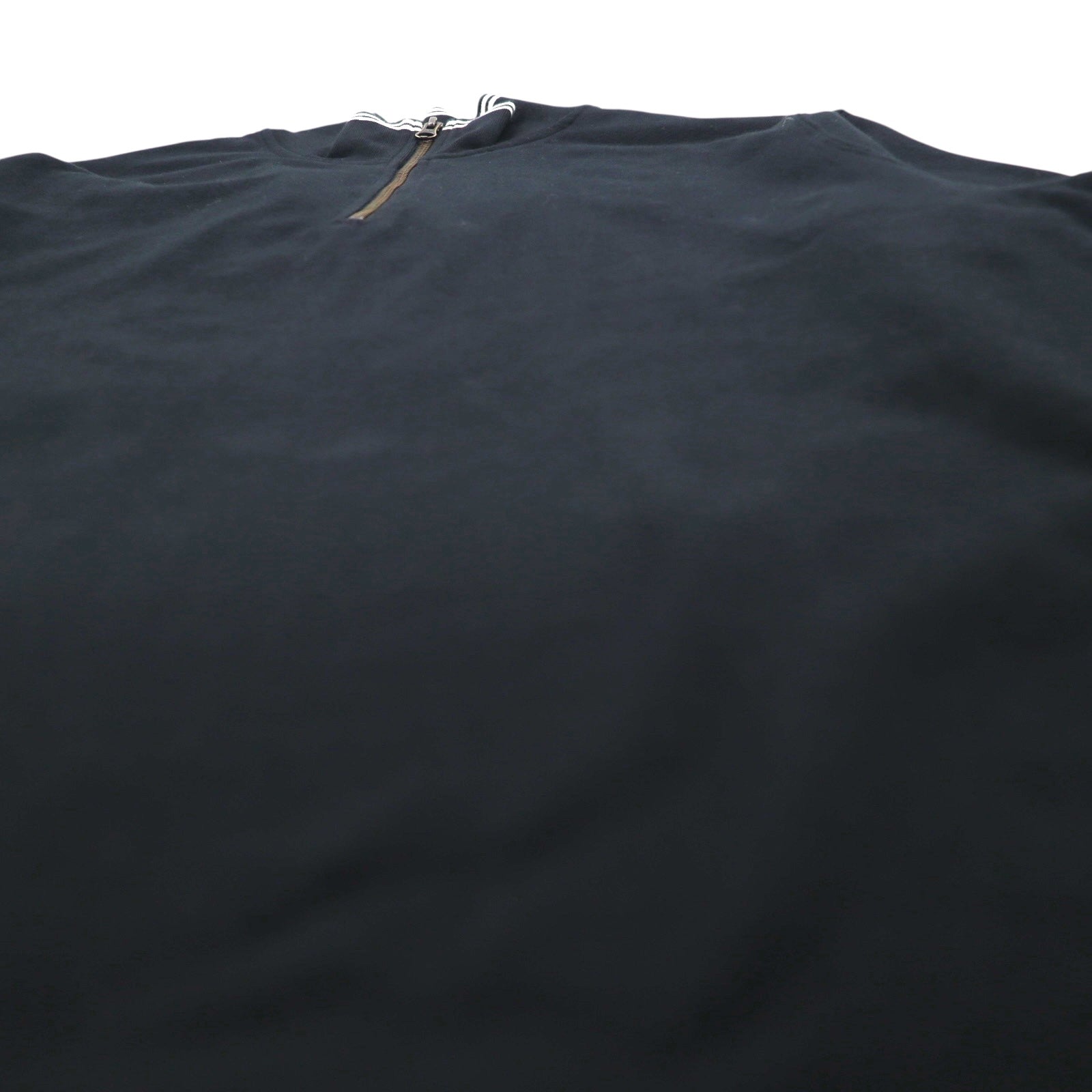 Polo by Ralph Lauren Half Zip Top L Black Cotton Small Pony Embroidery Unused