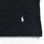 Polo by Ralph Lauren Half Zip Top L Black Cotton Small Pony Embroidery Unused