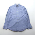 BURBERRY Made in Japan Dress Shirt, XL, Blue, Club Collection, Cuff Holes, Chest Pocket