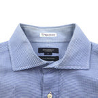 BURBERRY Made in Japan Dress Shirt, XL, Blue, Club Collection, Cuff Holes, Chest Pocket