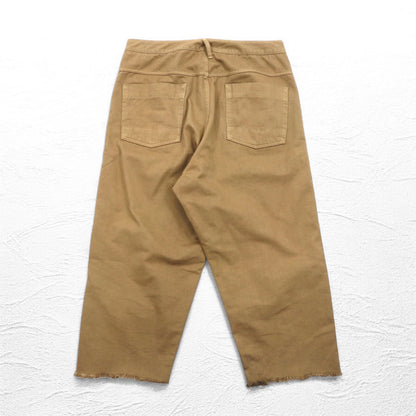 bukht カットオフ ワイド テーパード チノパンツ M ベージュ コットン 日本製
