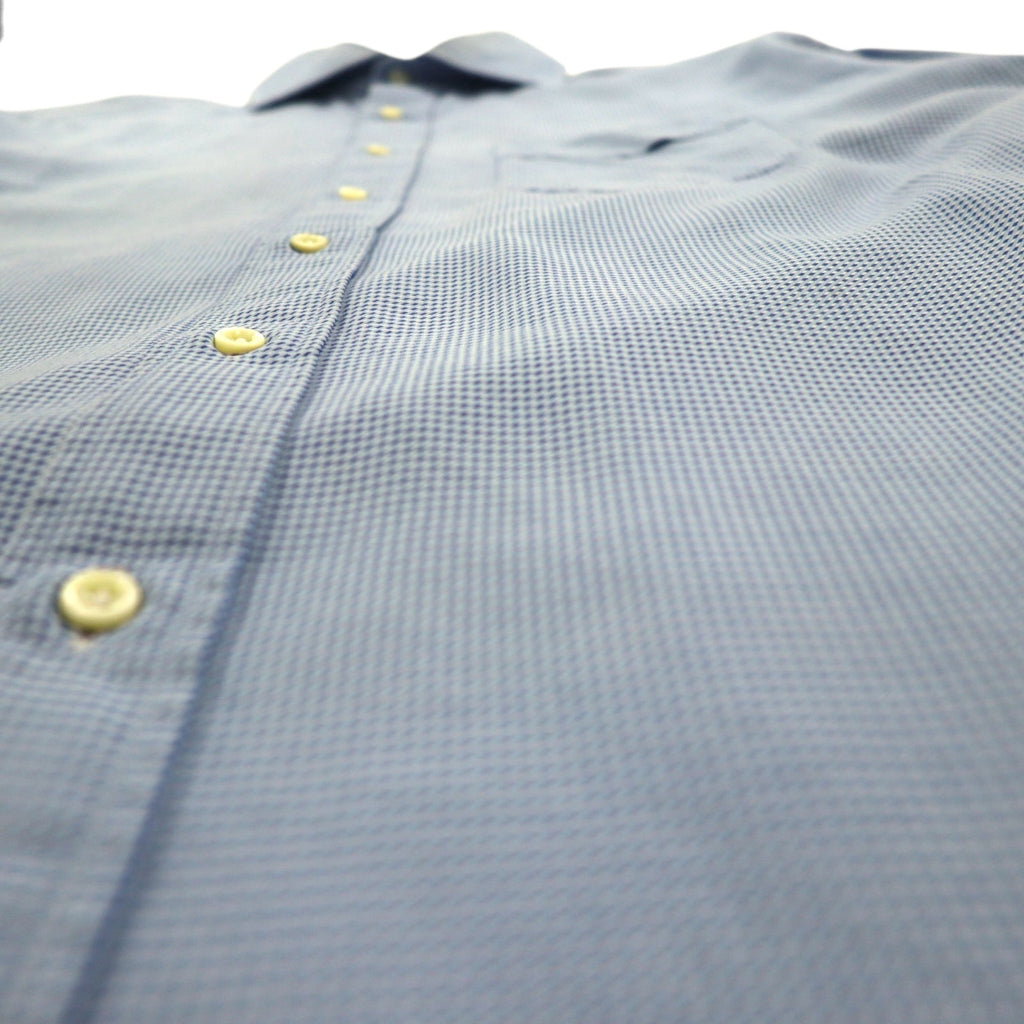 BURBERRY Made in Japan Dress Shirt, XL, Blue, Club Collection, Cuff Holes, Chest Pocket