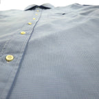 BURBERRY Made in Japan Dress Shirt, XL, Blue, Club Collection, Cuff Holes, Chest Pocket