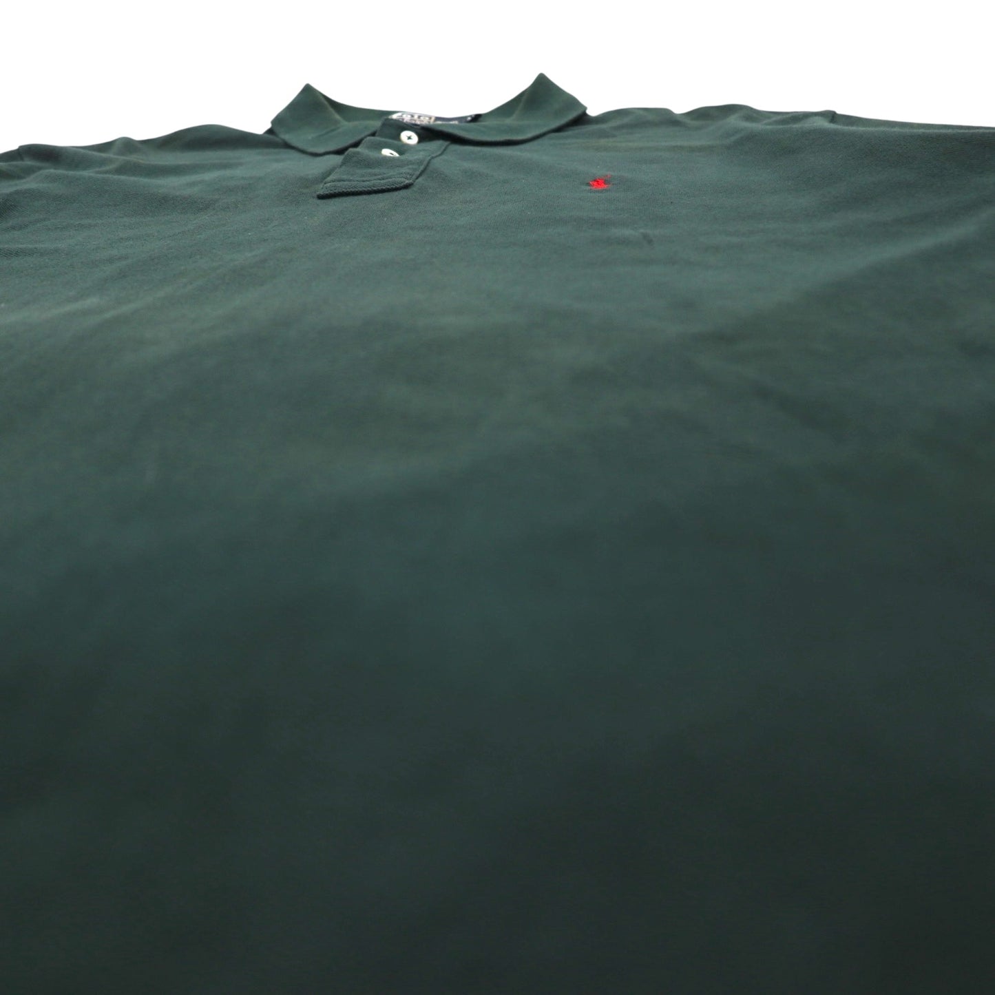 Polo by Ralph Lauren 90年代 ポロシャツ XL グリーン コットン 鹿の子 スモールポニー刺繍