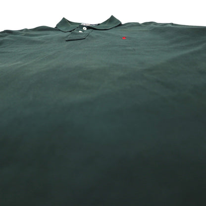 Polo by Ralph Lauren 90年代 ポロシャツ XL グリーン コットン 鹿の子 スモールポニー刺繍