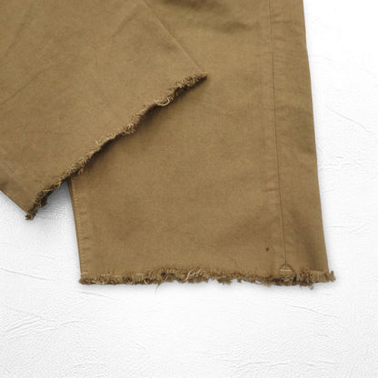 bukht カットオフ ワイド テーパード チノパンツ M ベージュ コットン 日本製