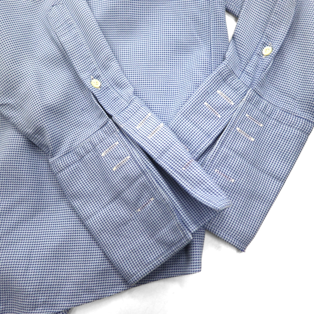 BURBERRY Made in Japan Dress Shirt, XL, Blue, Club Collection, Cuff Holes, Chest Pocket