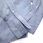 BURBERRY Made in Japan Dress Shirt, XL, Blue, Club Collection, Cuff Holes, Chest Pocket