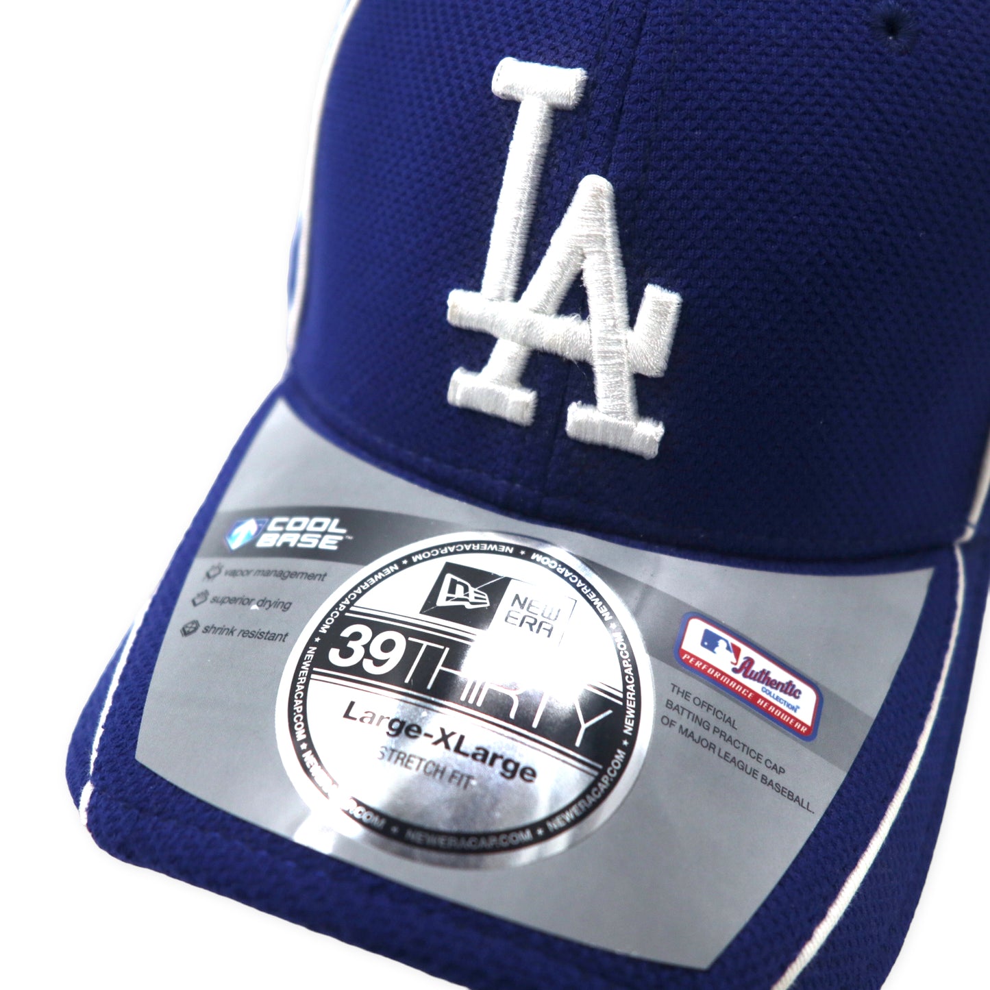 NEWERA ベースボールキャップ L/XL ブルー ストレッチフィット MLB Los Angeles Dodgers ロサンゼルス ドジャース 未使用品