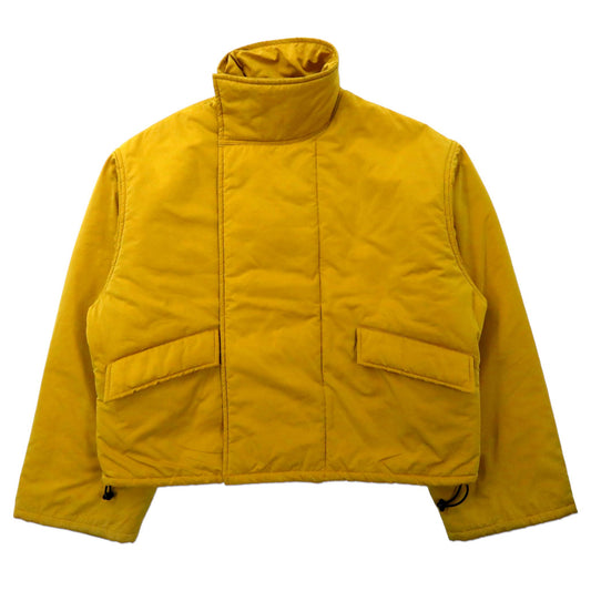 日本然リトテ-古着オンライン-whowhat インサレーションジャケット M イエロー チベット ブルゾン TIBET BLOUSON ボックスシルエット 日本製-WHOWHAT PUFFER Jacket M Yellow TIBET BLOUSON Box Silhouette Japan MADE