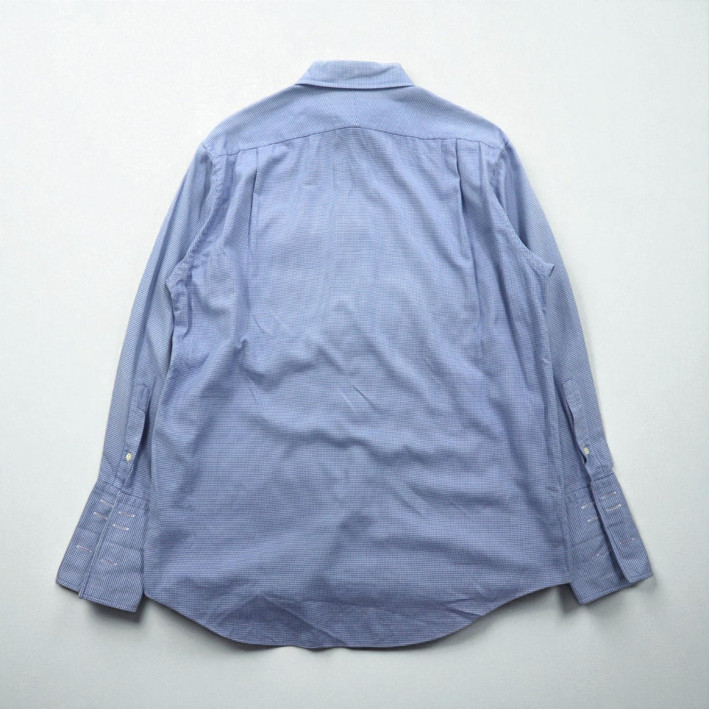 BURBERRY Made in Japan Dress Shirt, XL, Blue, Club Collection, Cuff Holes, Chest Pocket