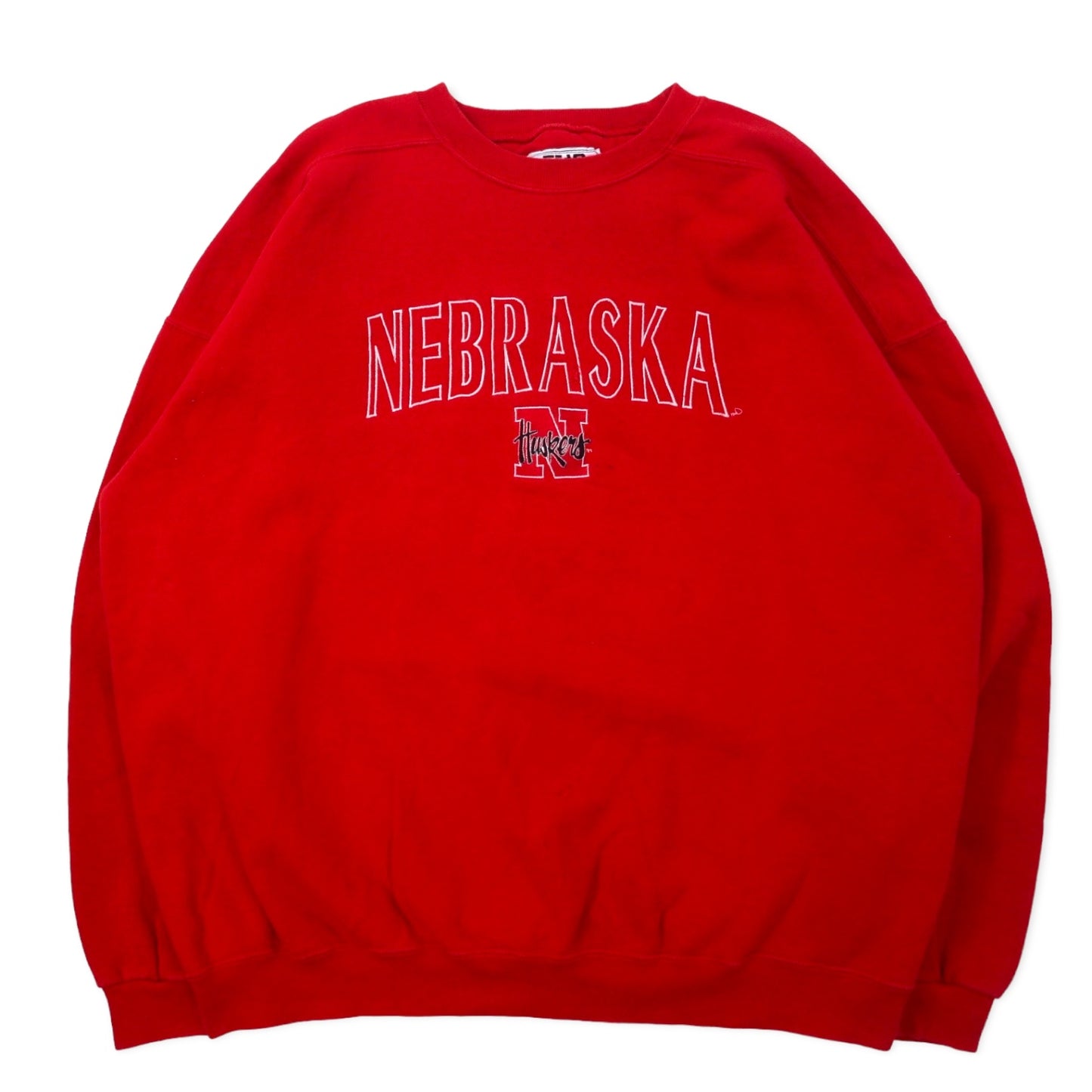 TEAM EDITION USA製 カレッジ 刺繍 スウェット XXL レッド コットン NEBRASKA HUSKERS ビッグサイズ