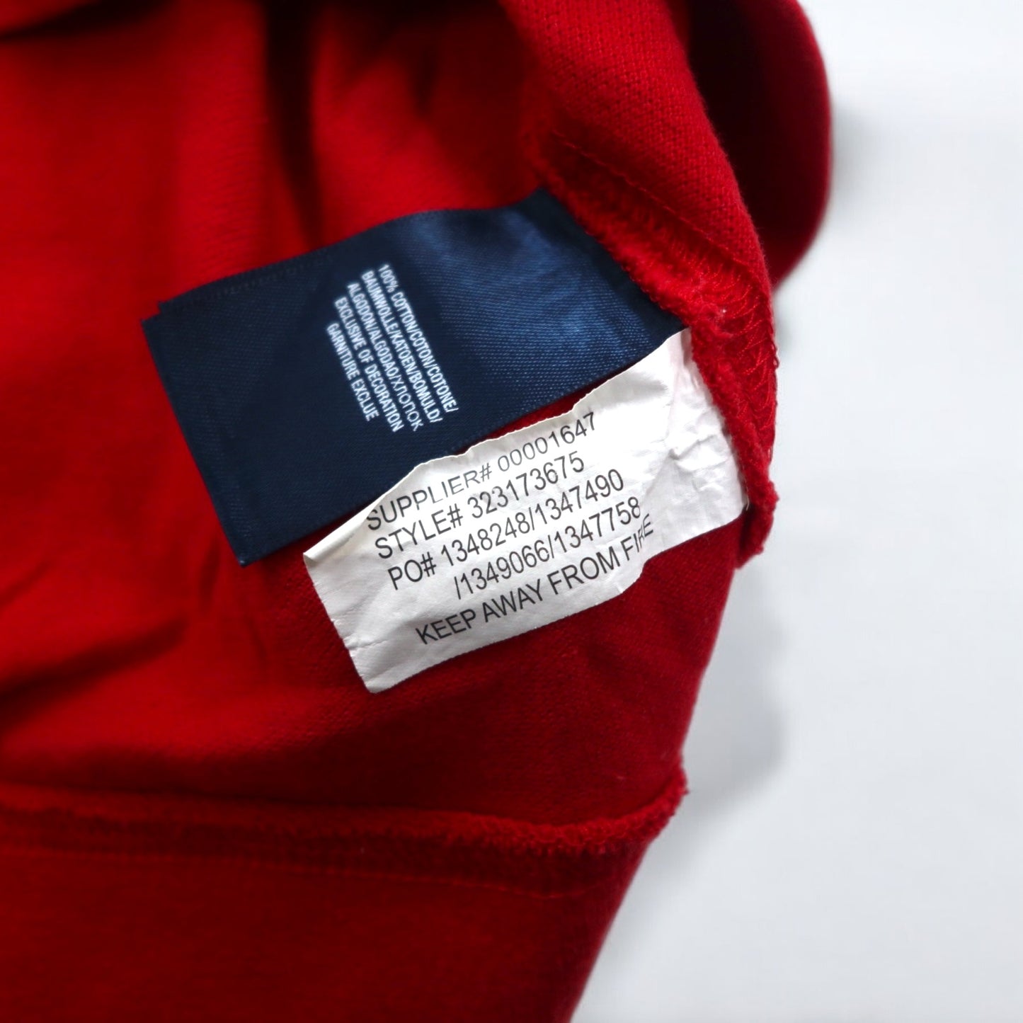 Polo by Ralph Lauren ビッグポニー刺繍 ハーフボタン パーカー S レッド コットン 鹿の子