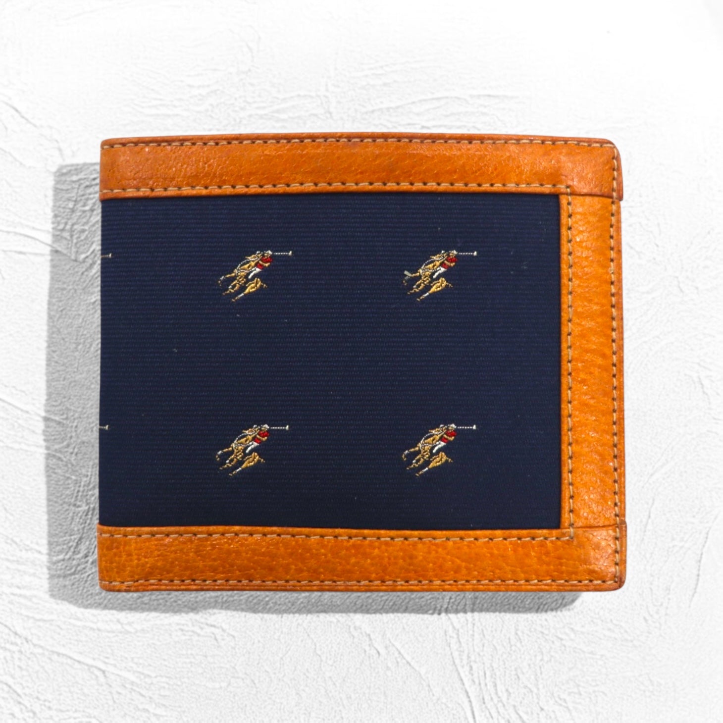 Polo by Ralph Lauren Folding Wallet Card Case Leather Canvas