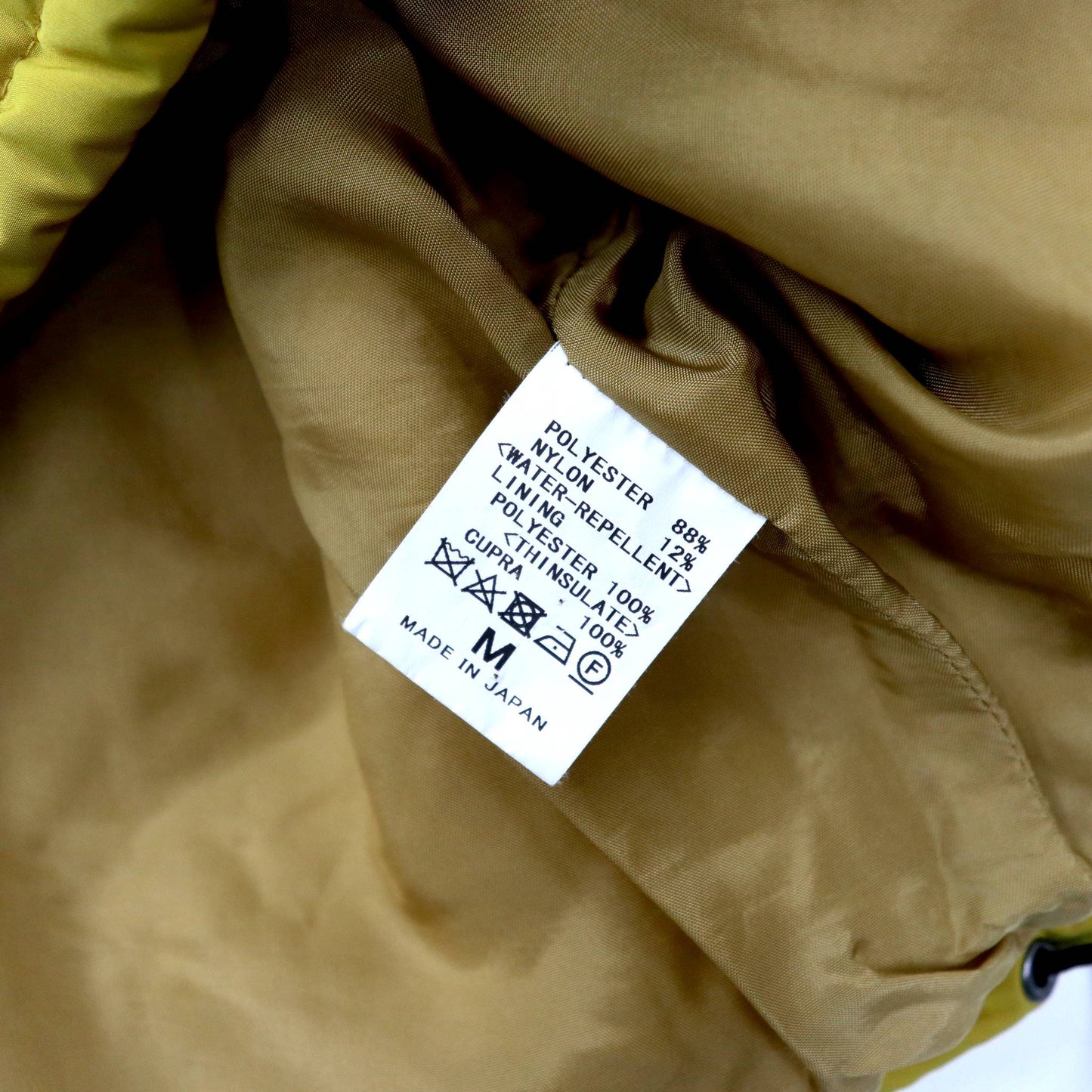 whowhat インサレーションジャケット M イエロー チベット ブルゾン TIBET BLOUSON ボックスシルエット 日本製