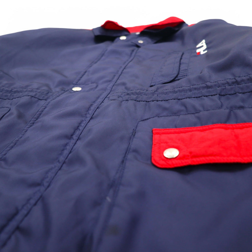 FILA 90s Sailing Jacket XL Navy Polyester Drawcord Quilted Liner