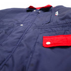 FILA 90s Sailing Jacket XL Navy Polyester Drawcord Quilted Liner