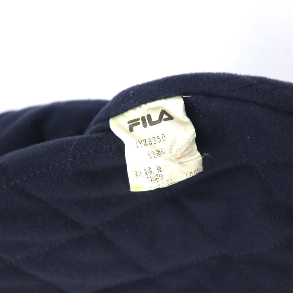 FILA 90s Sailing Jacket XL Navy Polyester Drawcord Quilted Liner
