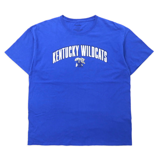 Captivating カレッジプリント Tシャツ XL ブルー コットン KENTUCKY WILDCATS ビッグサイズ