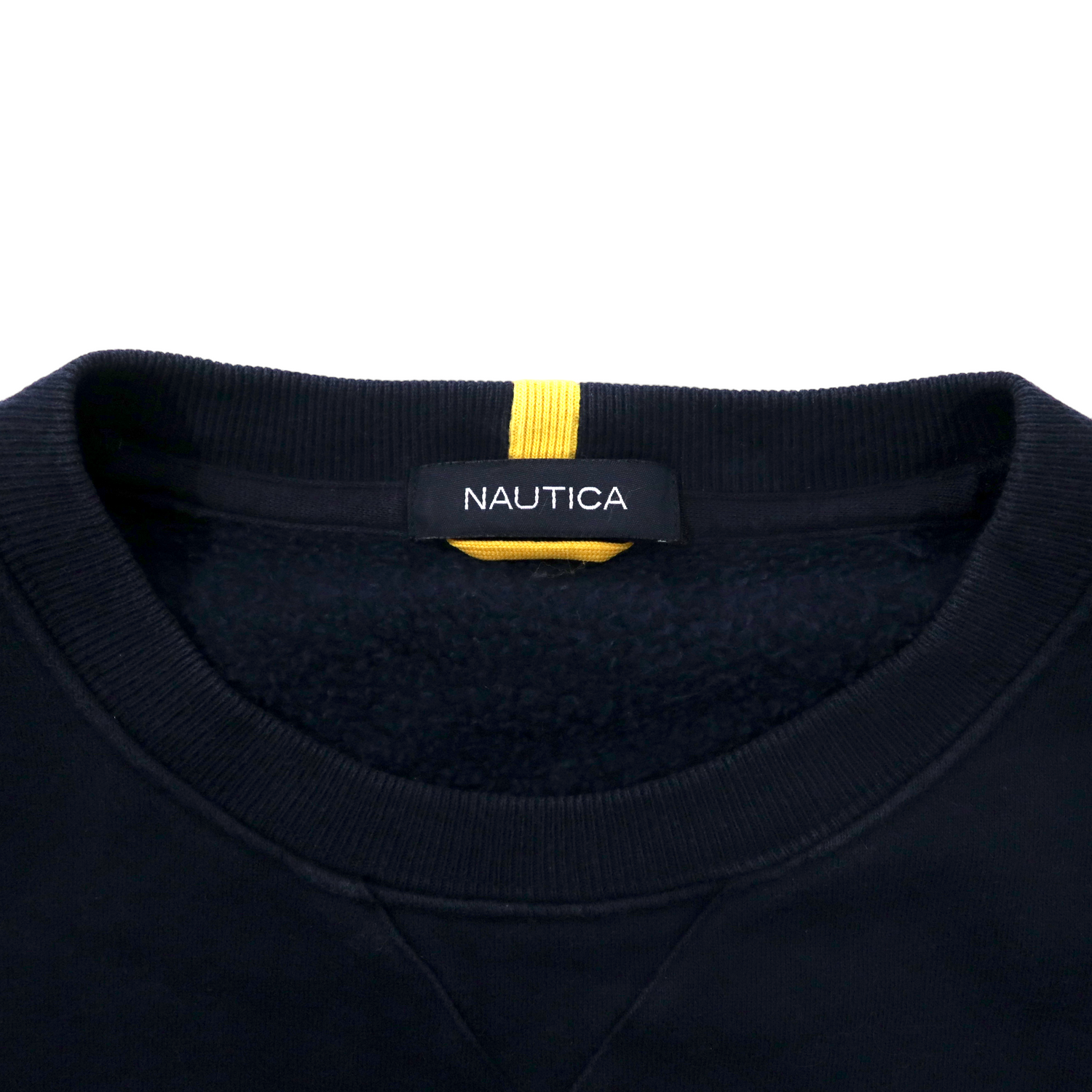 NAUTICA クルーネックスウェット L ネイビー コットン 裏起毛 ワン