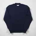 80s France Vintage TRICOMER V-Neck Knit 80年代 フランス製 Vネック ニット セーター M ネイビー 羊毛