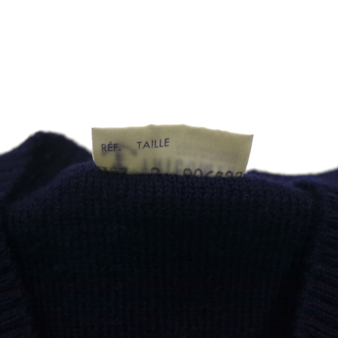 80s France Vintage TRICOMER V-Neck Knit 80年代 フランス製 Vネック ニット セーター M ネイビー 羊毛