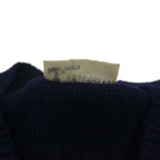 80s France Vintage TRICOMER V-Neck Knit 80年代 フランス製 Vネック ニット セーター M ネイビー 羊毛