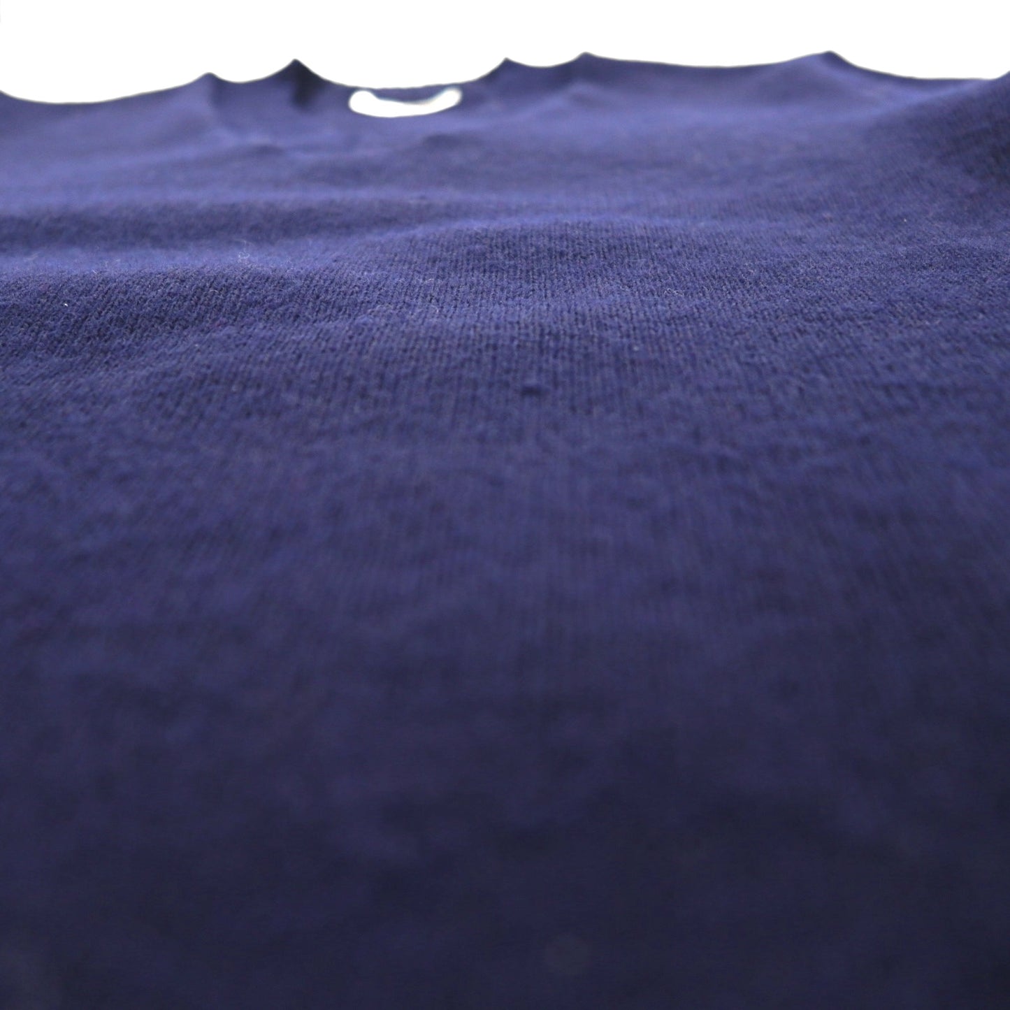 80s France Vintage TRICOMER V-Neck Knit Sweater, Made in France, Size M, Navy, Wool