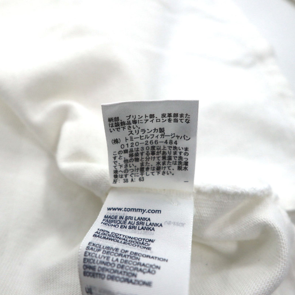 TOMMY HILFIGER SAILING Flag Logo Rugby Shirt L White Cotton Numbering