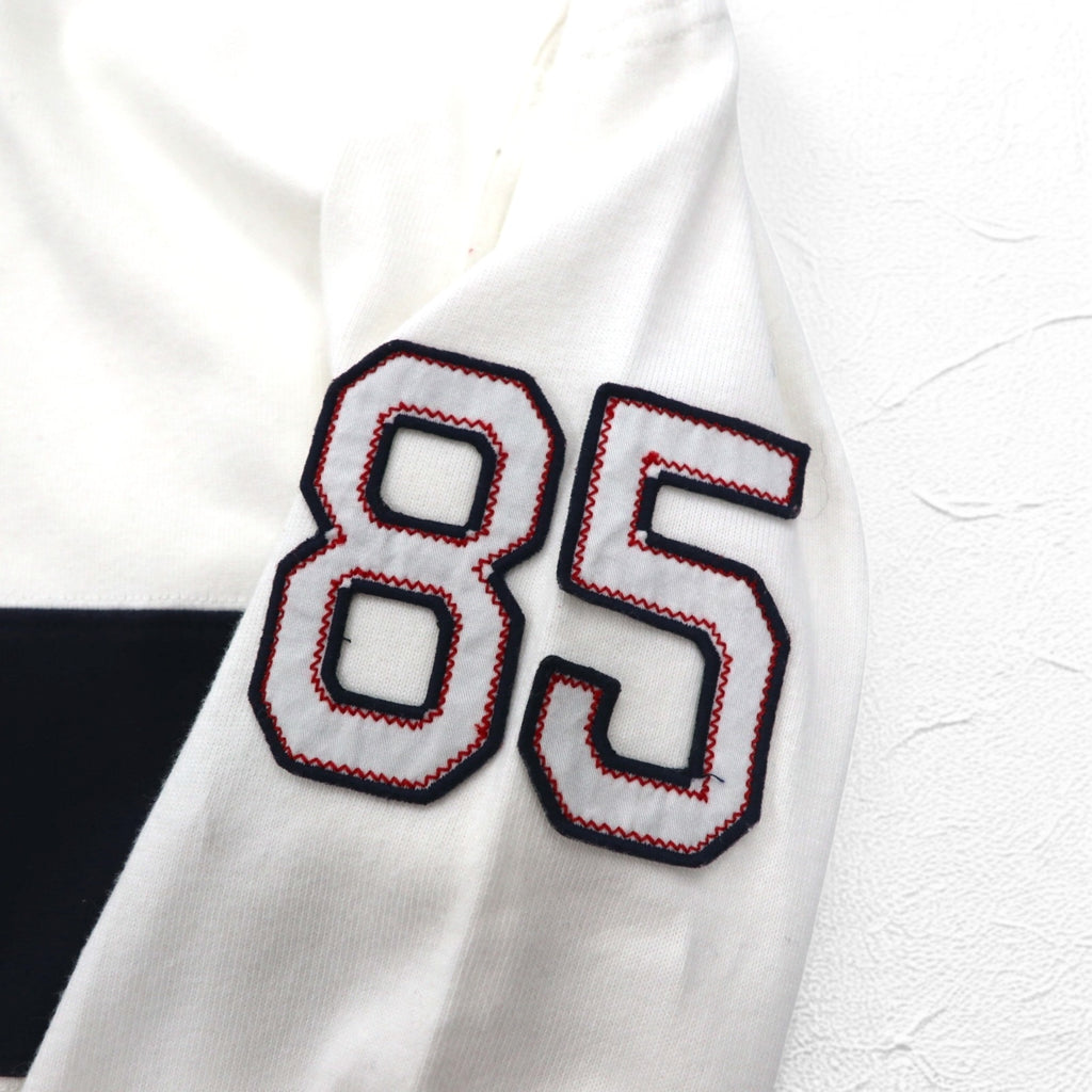 TOMMY HILFIGER SAILING Flag Logo Rugby Shirt L White Cotton Numbering