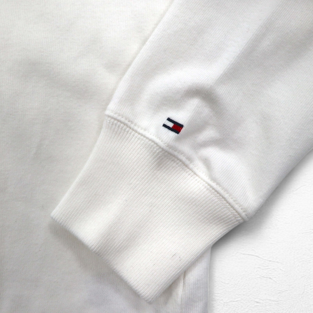 TOMMY HILFIGER SAILING Flag Logo Rugby Shirt L White Cotton Numbering
