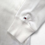 TOMMY HILFIGER SAILING Flag Logo Rugby Shirt L White Cotton Numbering