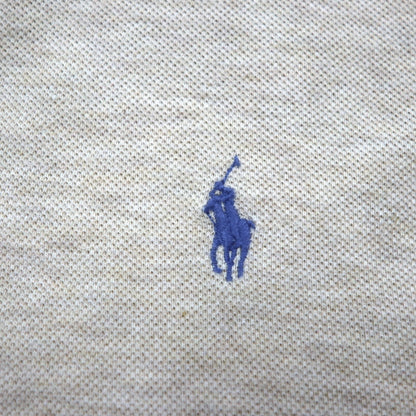 Polo Ralph Lauren 90年代 長袖ポロシャツ ラガーシャツ XL ベージュ 鹿の子 スモールポニー刺繡