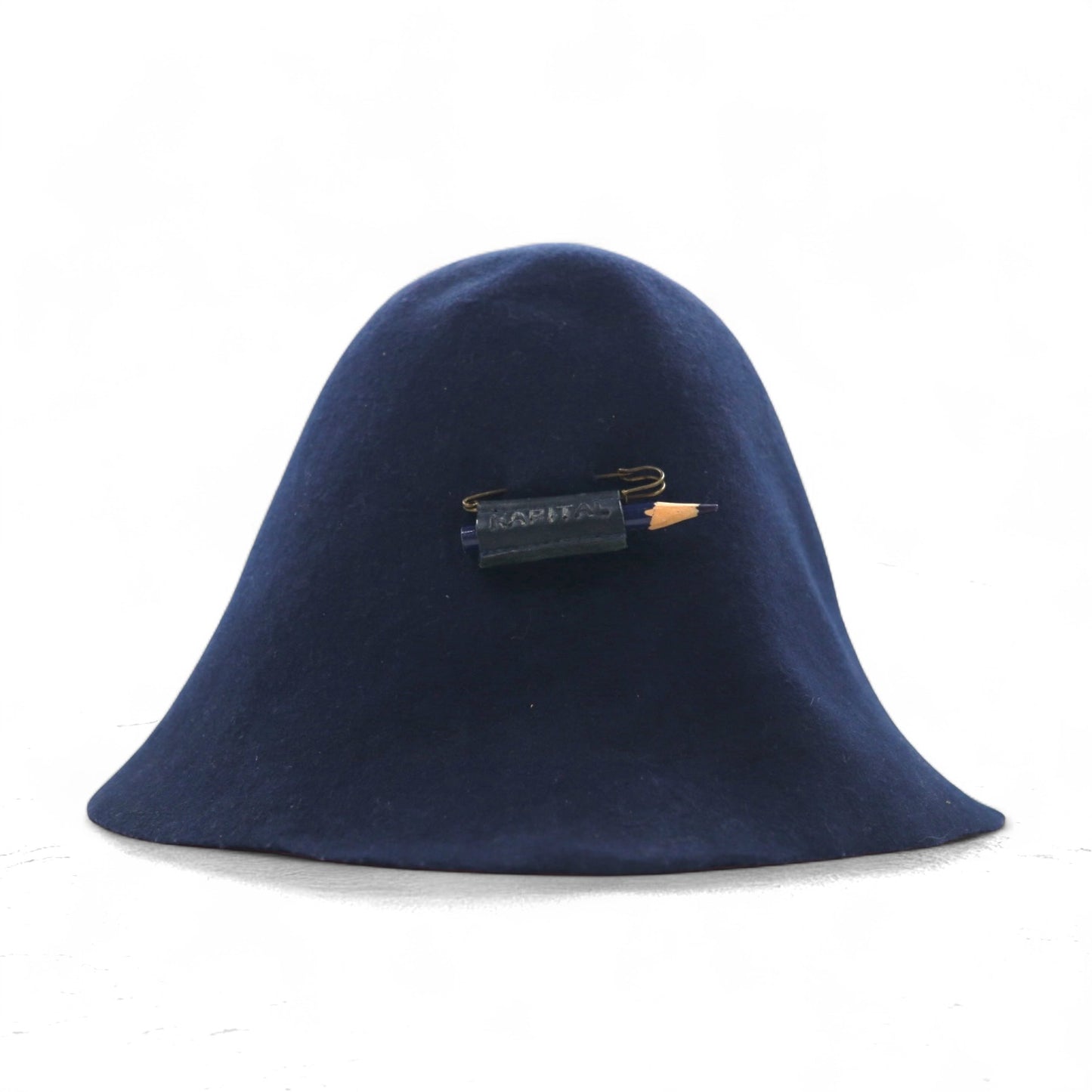 KAPITAL WAPI SABI えんぴつ付きバッチ フェルト チューリップ ハット FREE ネイビー ポーランド製
