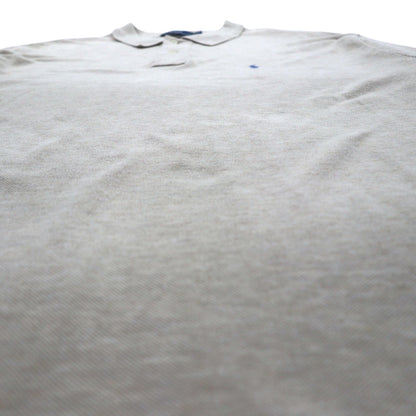 Polo Ralph Lauren 90年代 長袖ポロシャツ ラガーシャツ XL ベージュ 鹿の子 スモールポニー刺繡