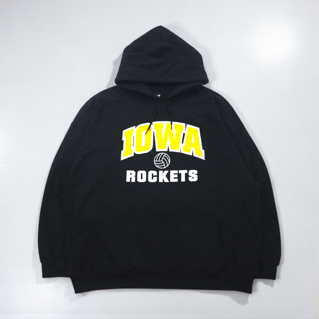 GILDAN Heavy Blend ビッグサイズ カレッジプリント プルオーバー パーカー 2XL ブラック IOWA ROCKETS