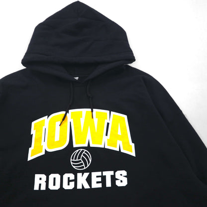 GILDAN Heavy Blend ビッグサイズ カレッジプリント プルオーバー パーカー 2XL ブラック IOWA ROCKETS