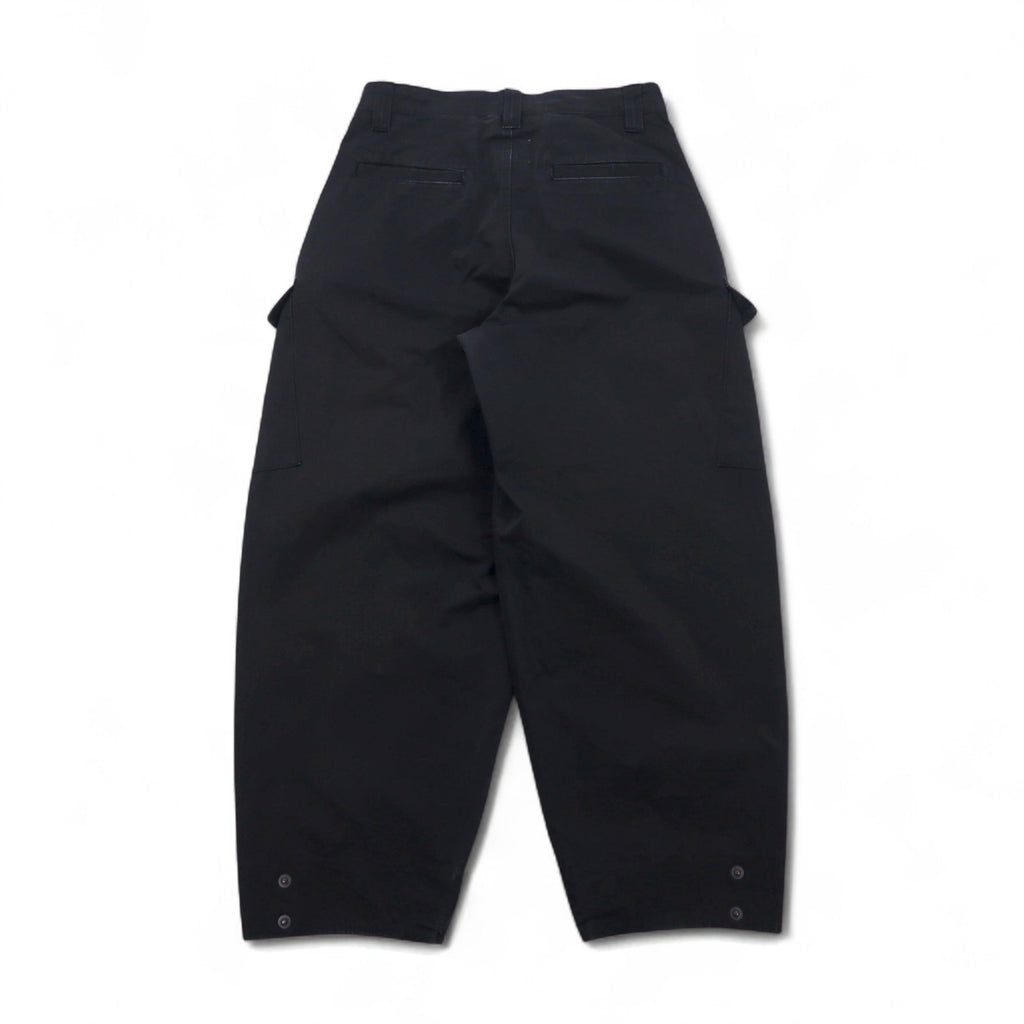 WhoWhat Wide Cargo Pants, Size S, Black, Cotton and Polyester, Water-Repellent, WH-2102-P1, Made in Japan
