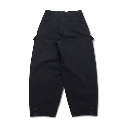 whowhat ワイド カーゴパンツ S ブラック コットン ポリエステル 撥水 WH-2102-P1 日本製