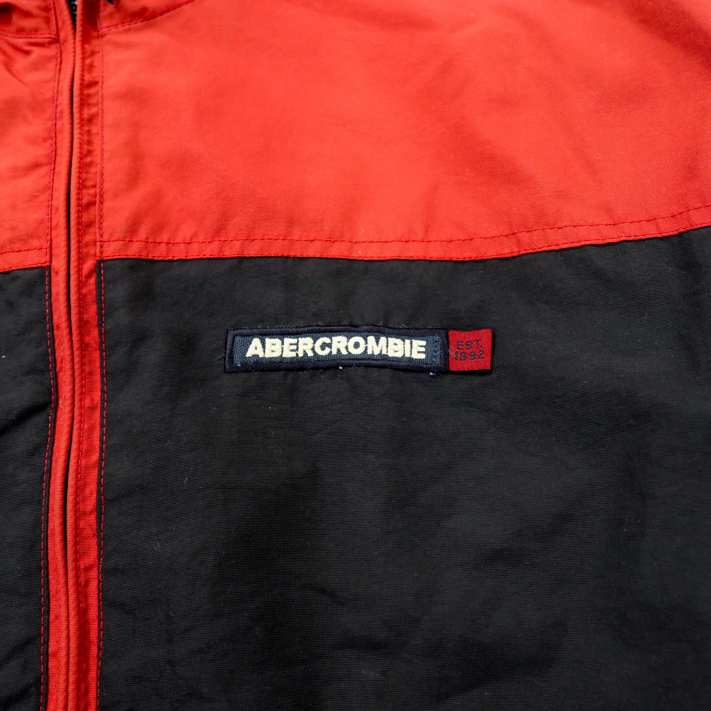 ABERCROMBIE AND FITCH マウンテンパーカー XL レッド ネイビー ナイロン 90年代