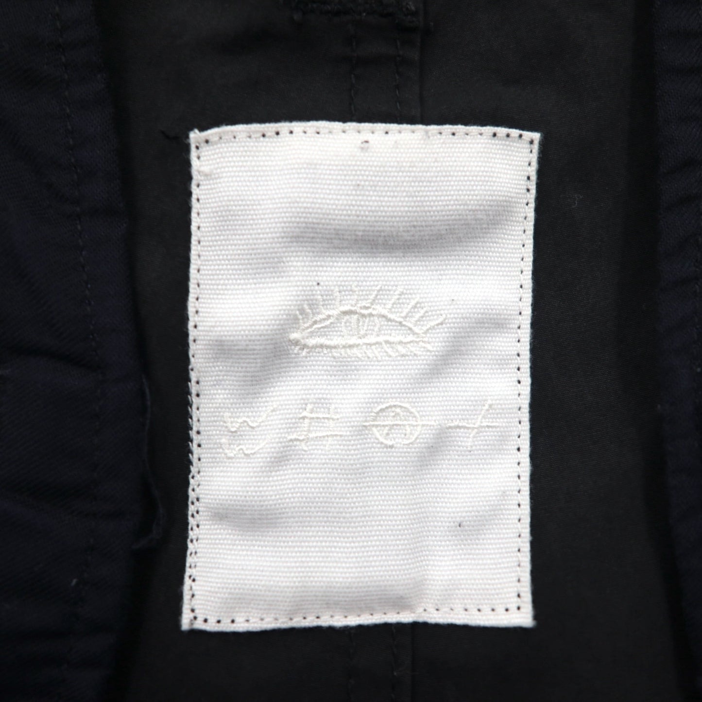 whowhat ワイド カーゴパンツ S ブラック コットン ポリエステル 撥水 WH-2102-P1 日本製