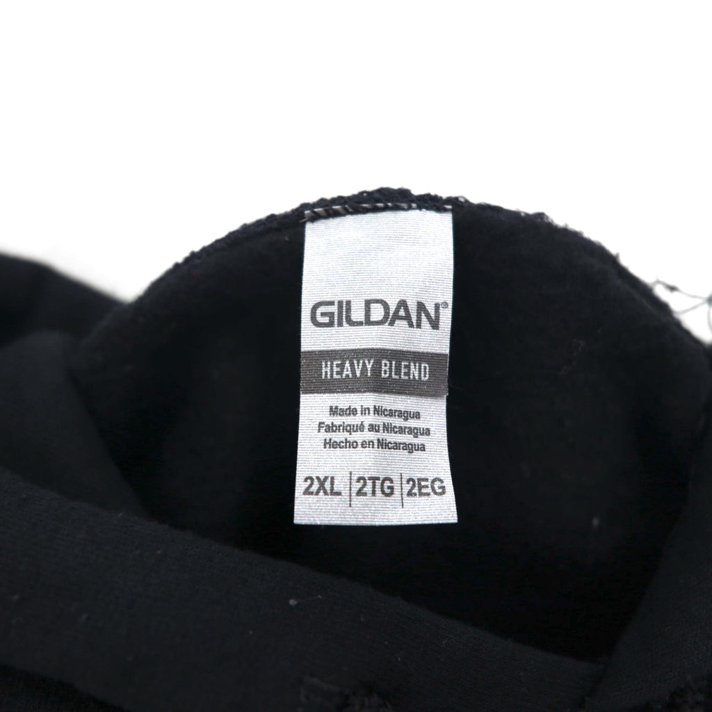 GILDAN Heavy Blend ビッグサイズ カレッジプリント プルオーバー パーカー 2XL ブラック IOWA ROCKETS