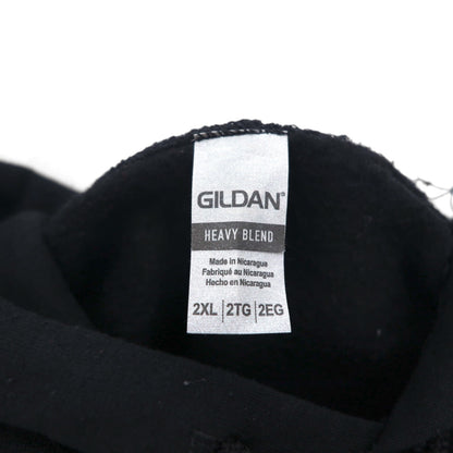 GILDAN Heavy Blend ビッグサイズ カレッジプリント プルオーバー パーカー 2XL ブラック IOWA ROCKETS
