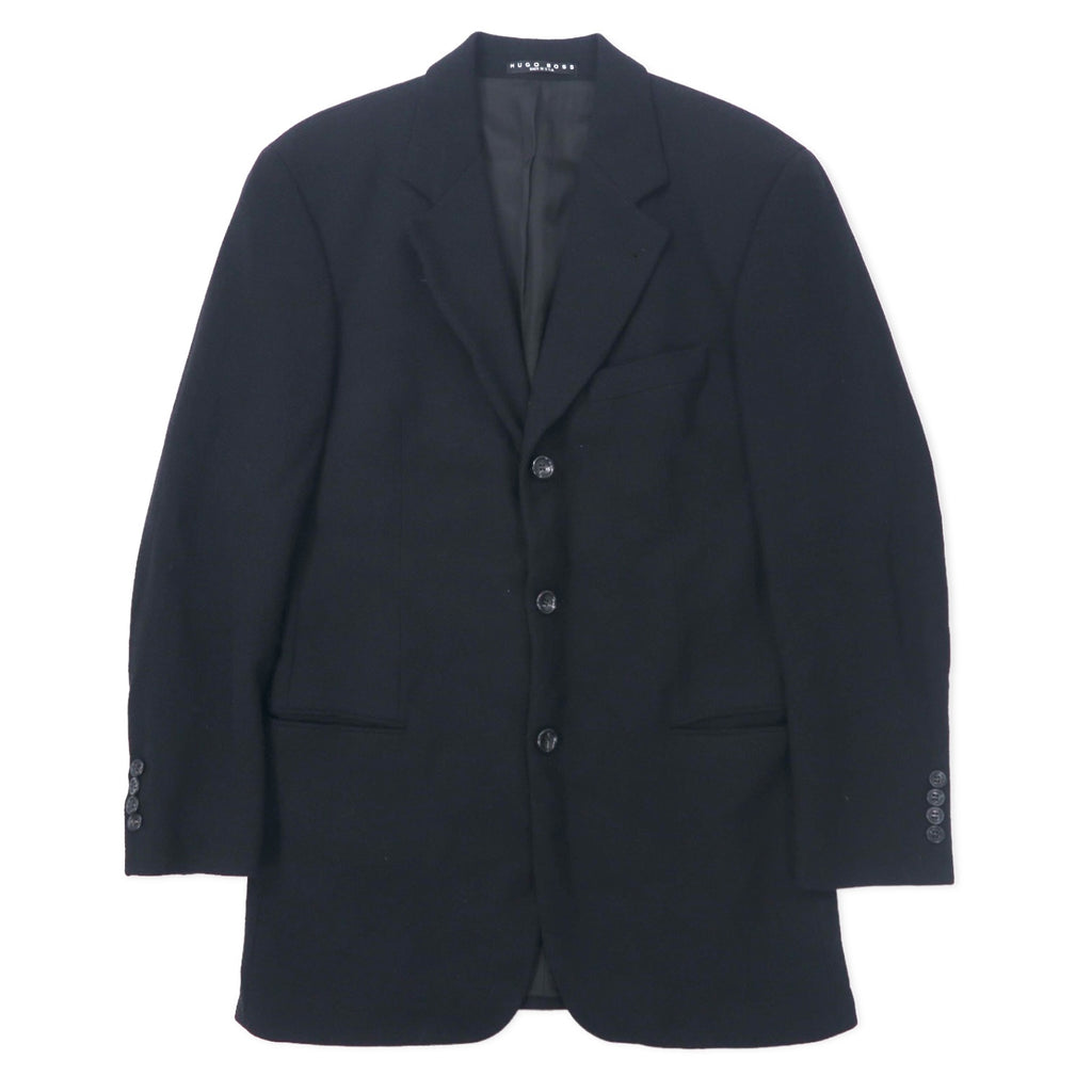 日本然リトテ-古着オンライン-HUGO BOSS USA製 3B テーラードジャケット 40L ブラック ウール EINSTEIN-HUGO BOSS USA Made 3B Tailored Jacket 40L Black Wool EINSTEIN