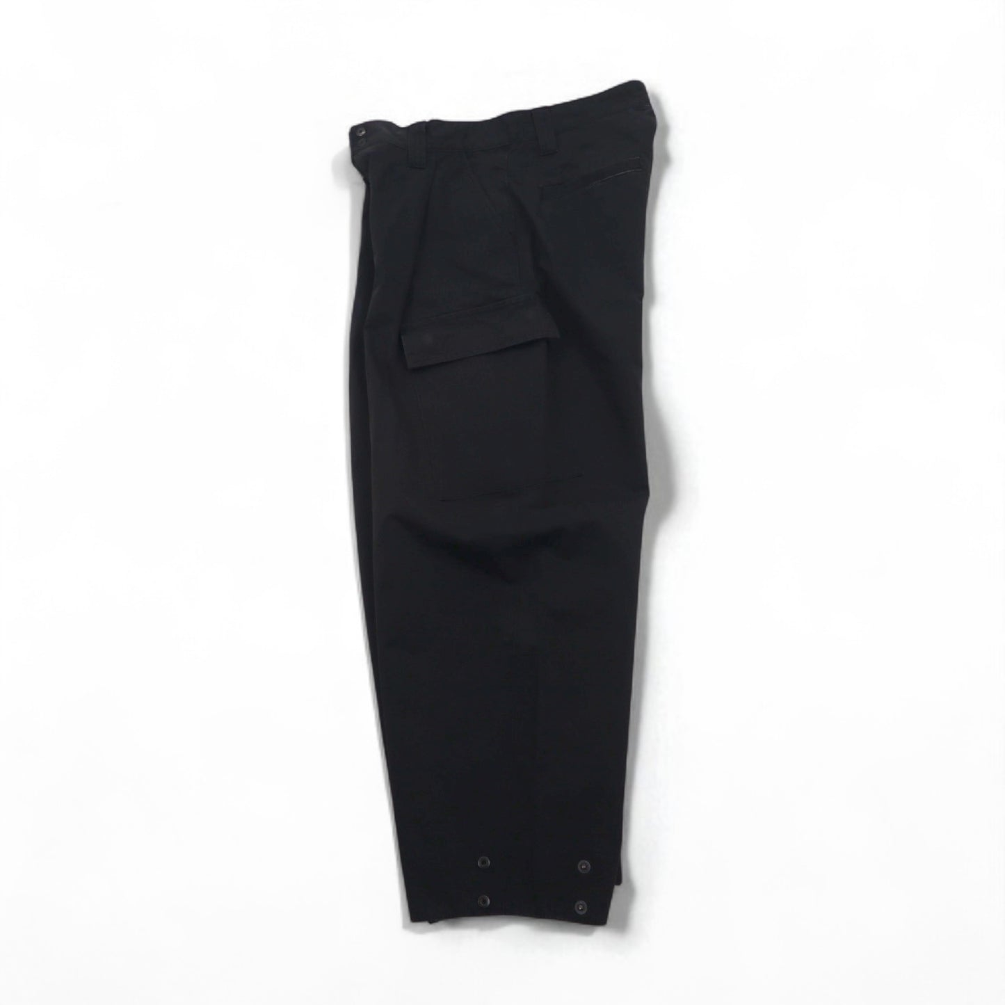 whowhat ワイド カーゴパンツ S ブラック コットン ポリエステル 撥水 WH-2102-P1 日本製