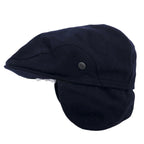 Bugatti hunting cap with earmuffs and earflaps, made in Germany, 61cm, navy, wool, cashmere blend, WINDSTOPPER WINDPROOF