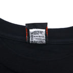 HARLEY DAVIDSON 00年代 USA製 ファイヤーパターン スカルプリント Tシャツ 2XL ブラック コットン ST LOUIS MO